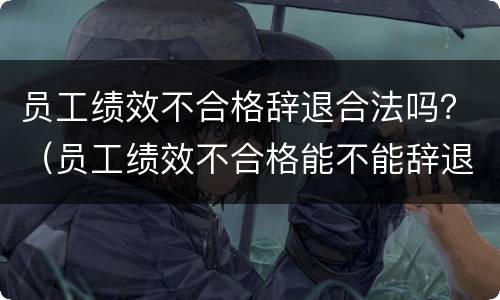 员工绩效不合格辞退合法吗？（员工绩效不合格能不能辞退）