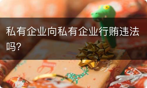 私有企业向私有企业行贿违法吗？