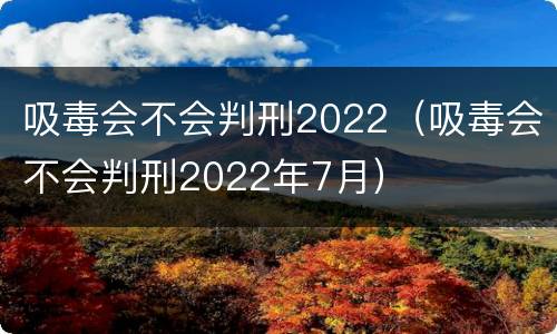 吸毒会不会判刑2022（吸毒会不会判刑2022年7月）