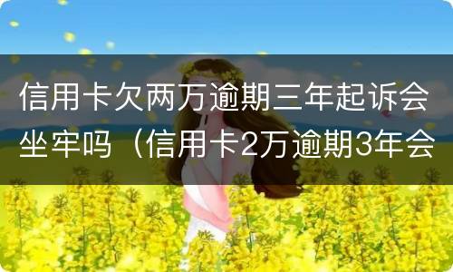 信用卡欠两万逾期三年起诉会坐牢吗（信用卡2万逾期3年会坐牢吗）