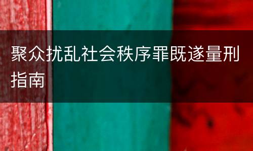 聚众扰乱社会秩序罪既遂量刑指南