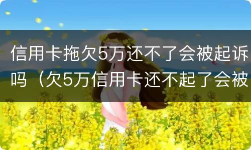 信用卡拖欠5万还不了会被起诉吗（欠5万信用卡还不起了会被起诉吗）