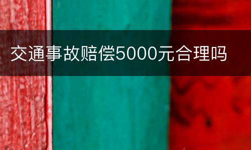 交通事故赔偿5000元合理吗