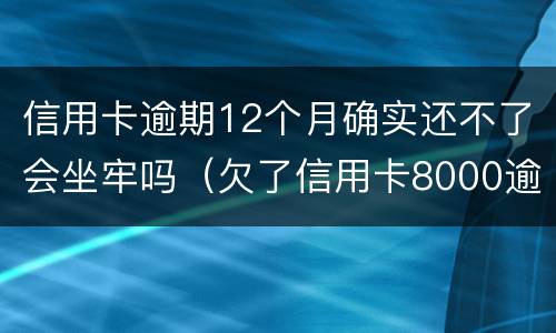 信用卡逾期12个月确实还不了会坐牢吗（欠了信用卡8000逾期三个月会坐牢吗?）