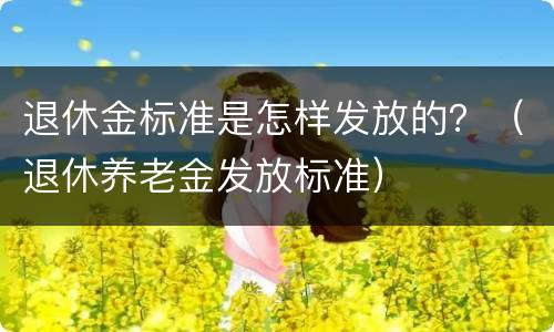 退休金标准是怎样发放的？（退休养老金发放标准）