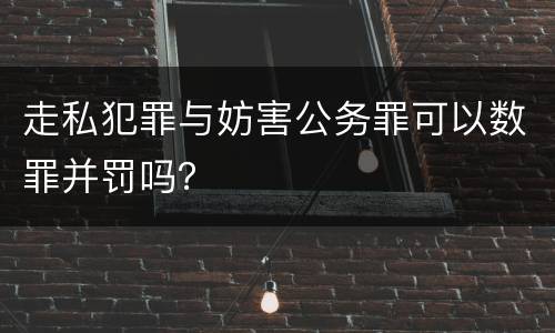走私犯罪与妨害公务罪可以数罪并罚吗？