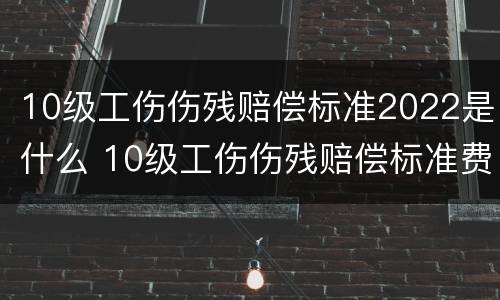 10级工伤伤残赔偿标准2022是什么 10级工伤伤残赔偿标准费用
