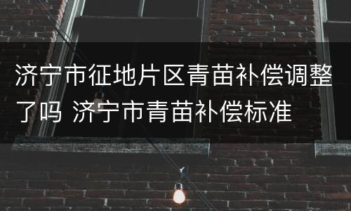 济宁市征地片区青苗补偿调整了吗 济宁市青苗补偿标准