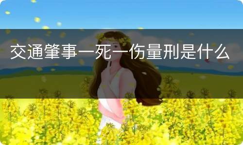 交通肇事一死一伤量刑是什么
