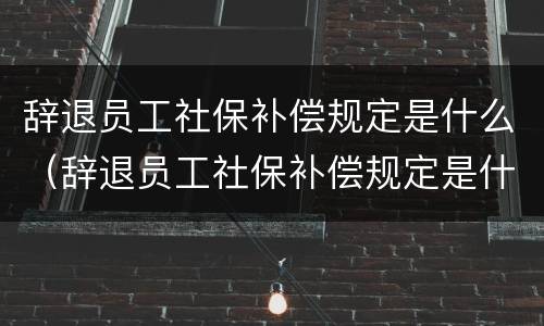 辞退员工社保补偿规定是什么（辞退员工社保补偿规定是什么意思）