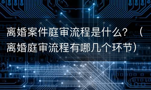 离婚案件庭审流程是什么？（离婚庭审流程有哪几个环节）