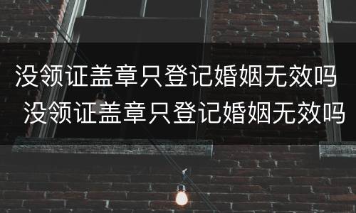 没领证盖章只登记婚姻无效吗 没领证盖章只登记婚姻无效吗怎么办