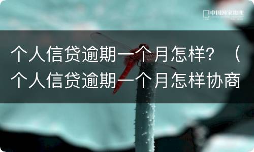 个人信贷逾期一个月怎样？（个人信贷逾期一个月怎样协商）
