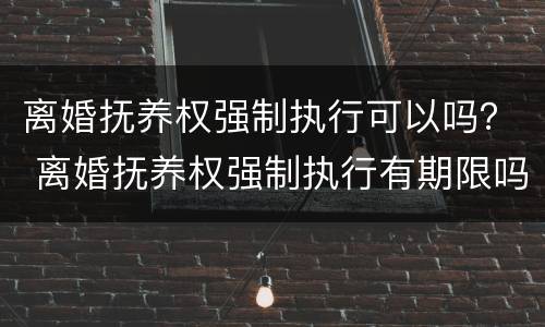离婚抚养权强制执行可以吗？ 离婚抚养权强制执行有期限吗