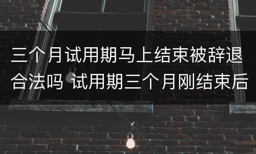 三个月试用期马上结束被辞退合法吗 试用期三个月刚结束后被辞退