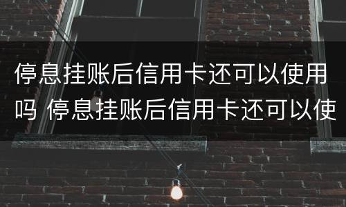 停息挂账后信用卡还可以使用吗 停息挂账后信用卡还可以使用吗