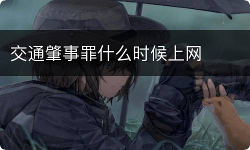 交通肇事罪什么时候上网