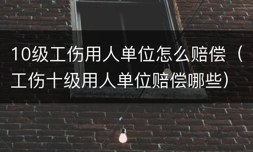 10级工伤用人单位怎么赔偿（工伤十级用人单位赔偿哪些）