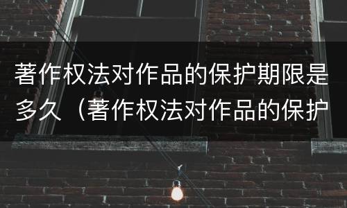 著作权法对作品的保护期限是多久（著作权法对作品的保护期限是多久啊）