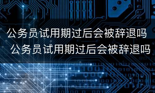 公务员试用期过后会被辞退吗 公务员试用期过后会被辞退吗