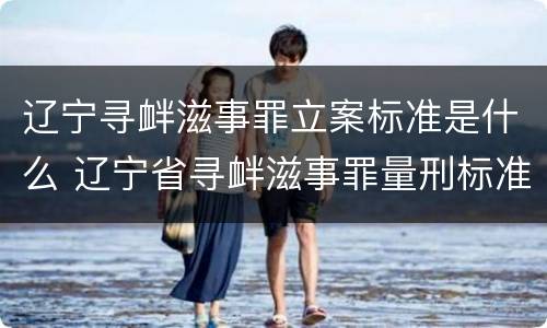 辽宁寻衅滋事罪立案标准是什么 辽宁省寻衅滋事罪量刑标准