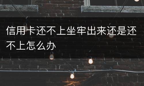 信用卡还不上坐牢出来还是还不上怎么办