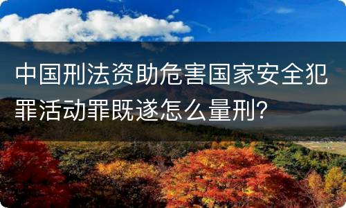 中国刑法资助危害国家安全犯罪活动罪既遂怎么量刑？