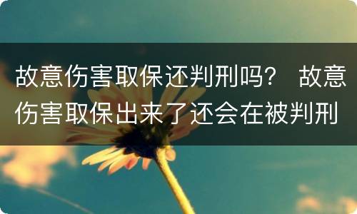 故意伤害取保还判刑吗？ 故意伤害取保出来了还会在被判刑吗