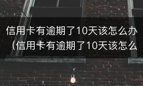 信用卡有逾期了10天该怎么办（信用卡有逾期了10天该怎么办呢）