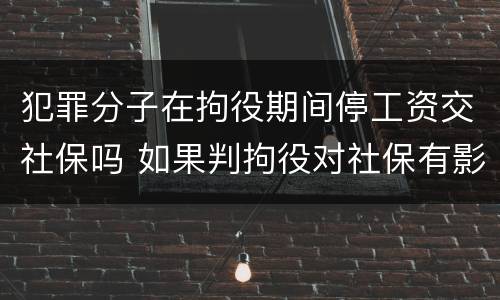 犯罪分子在拘役期间停工资交社保吗 如果判拘役对社保有影响吗