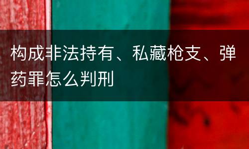 构成非法持有、私藏枪支、弹药罪怎么判刑