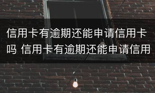 信用卡有逾期还能申请信用卡吗 信用卡有逾期还能申请信用卡吗知乎
