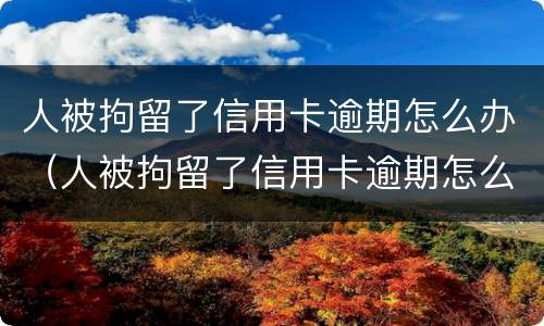 人被拘留了信用卡逾期怎么办（人被拘留了信用卡逾期怎么办理）