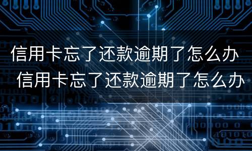 信用卡忘了还款逾期了怎么办 信用卡忘了还款逾期了怎么办呢