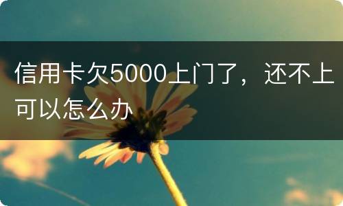 信用卡欠5000上门了，还不上可以怎么办