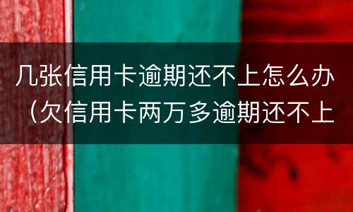 几张信用卡逾期还不上怎么办（欠信用卡两万多逾期还不上怎么办）