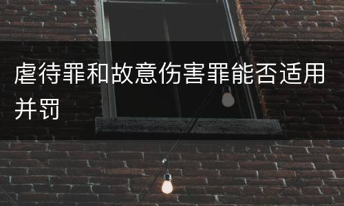 虐待罪和故意伤害罪能否适用并罚