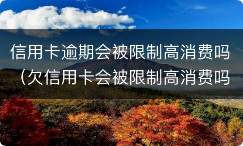 信用卡逾期会被限制高消费吗（欠信用卡会被限制高消费吗）
