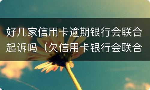 好几家信用卡逾期银行会联合起诉吗（欠信用卡银行会联合起诉吗）