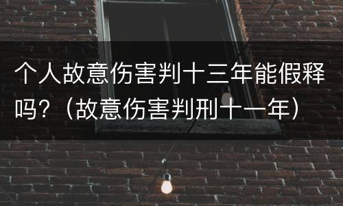 个人故意伤害判十三年能假释吗?（故意伤害判刑十一年）