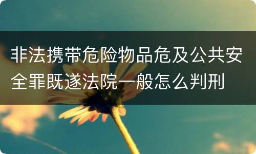 非法携带危险物品危及公共安全罪既遂法院一般怎么判刑