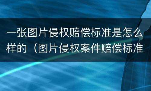 一张图片侵权赔偿标准是怎么样的（图片侵权案件赔偿标准）