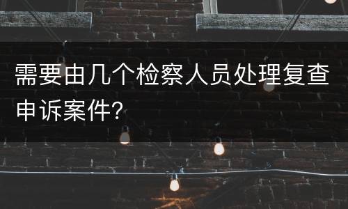 需要由几个检察人员处理复查申诉案件？