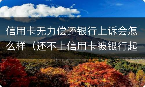 信用卡无力偿还银行上诉会怎么样（还不上信用卡被银行起诉）