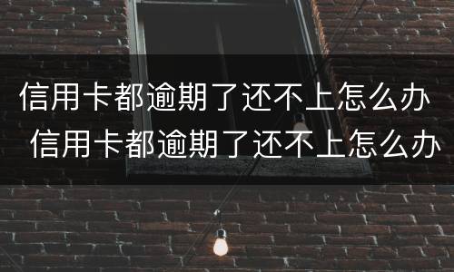 信用卡都逾期了还不上怎么办 信用卡都逾期了还不上怎么办呢