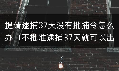 提请逮捕37天没有批捕令怎么办（不批准逮捕37天就可以出来吗）