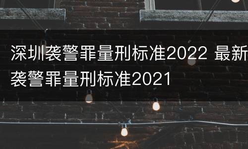 深圳袭警罪量刑标准2022 最新袭警罪量刑标准2021