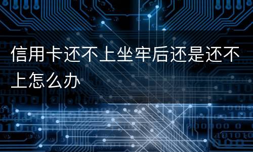 信用卡还不上坐牢后还是还不上怎么办