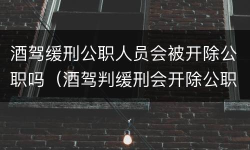 酒驾缓刑公职人员会被开除公职吗(酒驾判缓刑会开除公职吗)