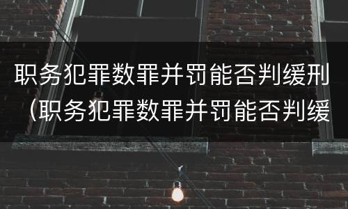 职务犯罪数罪并罚能否判缓刑（职务犯罪数罪并罚能否判缓刑的情形）
